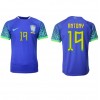 Herren Fußballbekleidung Brasilien Antony #19 Auswärtstrikot WM 2022 Kurzarm